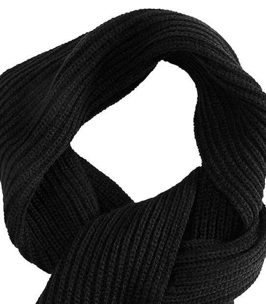 Basic Knitted Scarf - Black