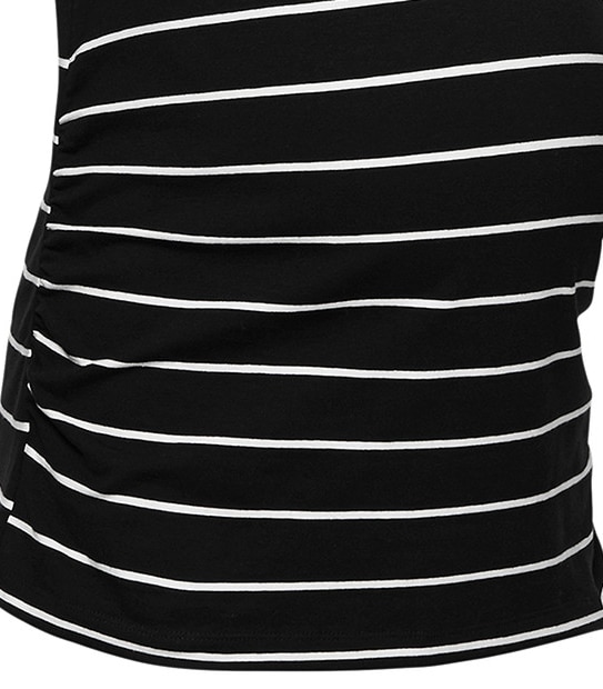 Maternity Long Sleeve Top - Black / White
