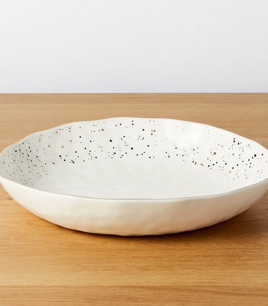 Gold Rim Serving Bowl