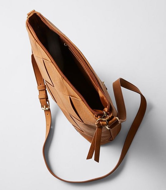 Large Woven Sling Crossbody Bag
