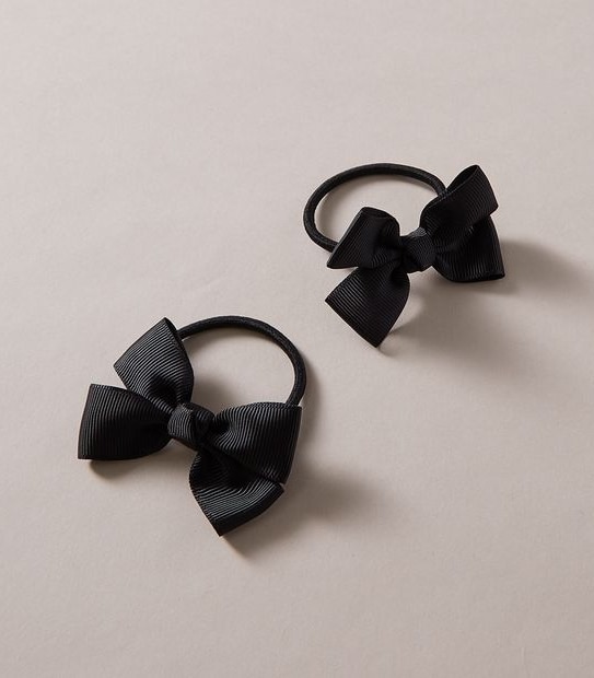 2 Pack Grosgrain Bow Hair Ties