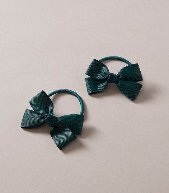 2 Pack Grosgrain Bow Hair Ties