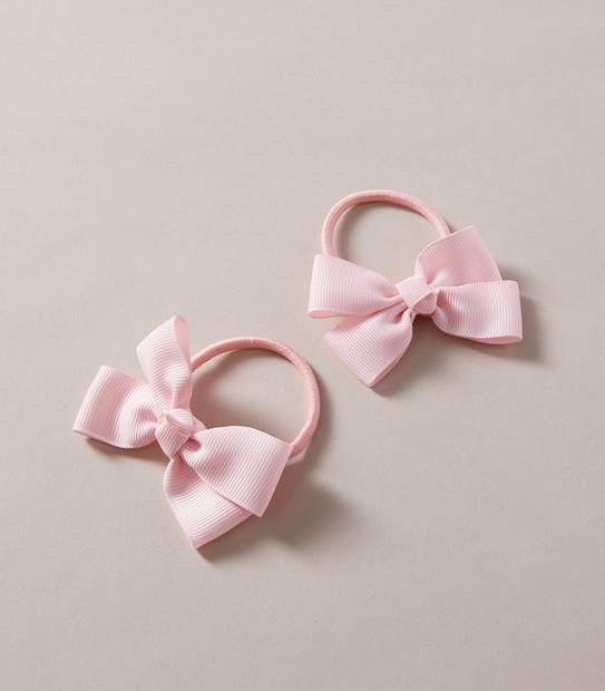 2 Pack Grosgrain Bow Hair Ties