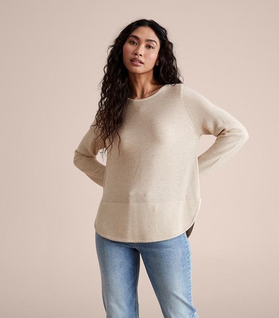 Stitch Curve Hem Jumper