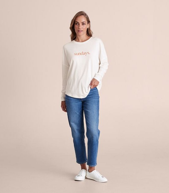 Addison Embroidered Long Sleeve T-Shirt