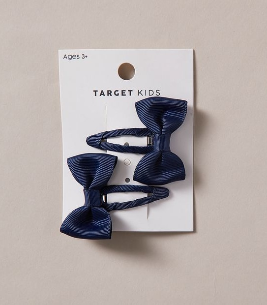 2 Pack Grosgrain Bow Hair Clips