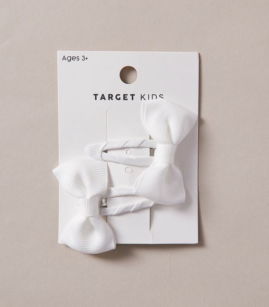 2 Pack Grosgrain Bow Hair Clips