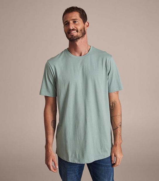 Organic Cotton Curved Hem T-Shirt
