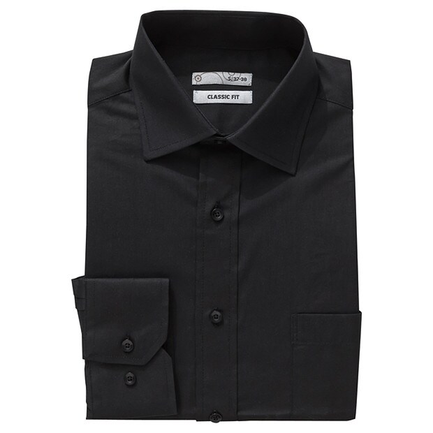 essentials Classic Fit Shirt Black Target Australia