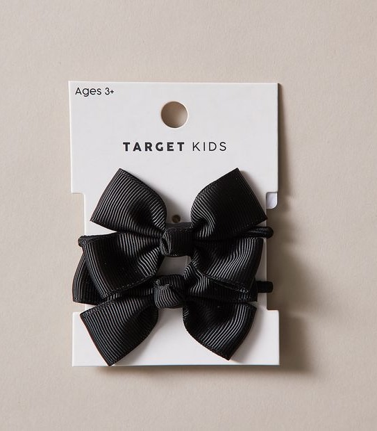 2 Pack Grosgrain Bow Hair Ties