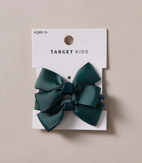 2 Pack Grosgrain Bow Hair Ties