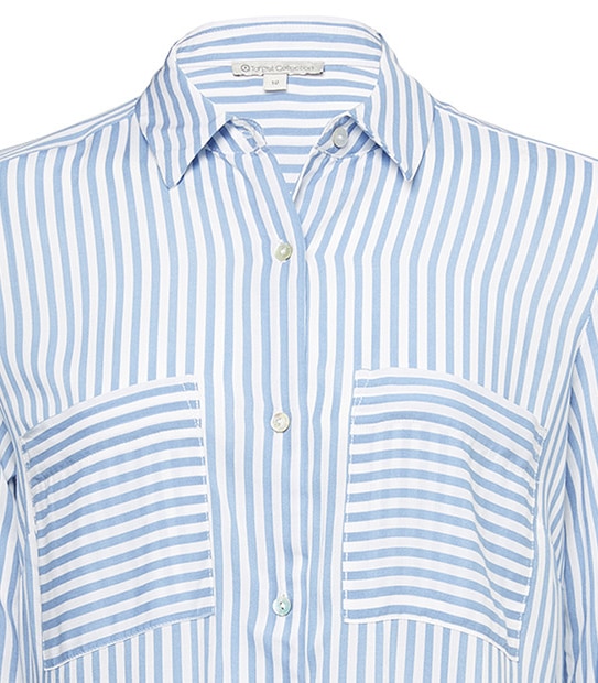 Stripe Shirt - Chambray / White