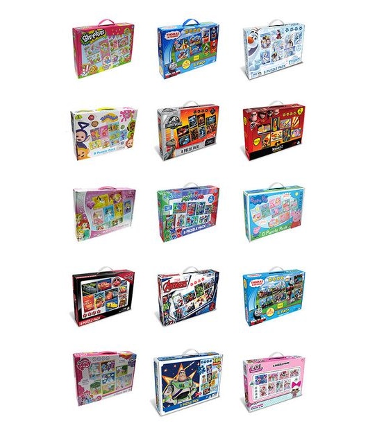 Licensed 8-In-1 Jigsaw Puzzle Pack Assorted