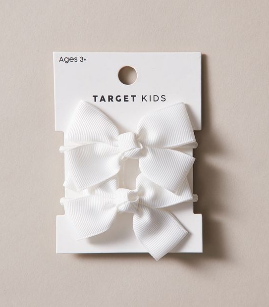 2 Pack Grosgrain Bow Hair Ties