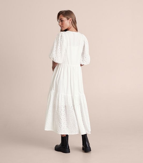 Cutwork Midi Dress