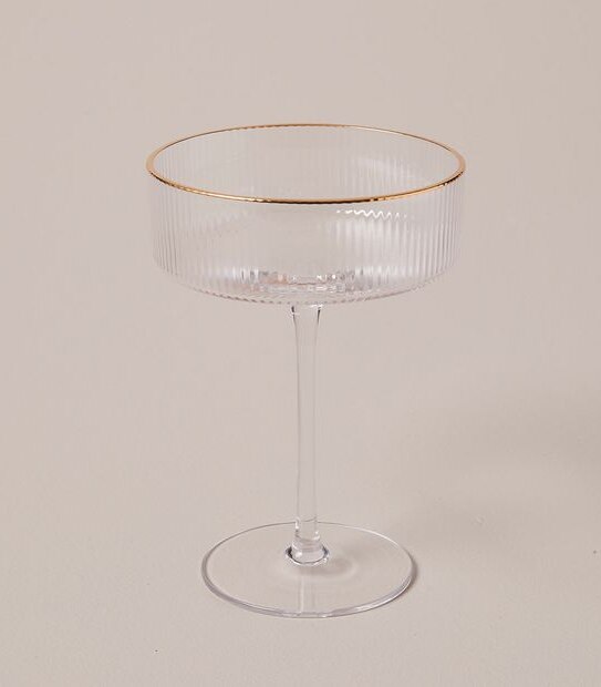 4 Pack Airley Ribbed Coupe Glasses