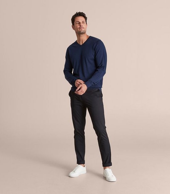 Preview Australian Merino Wool V-Neck Knit Jumper