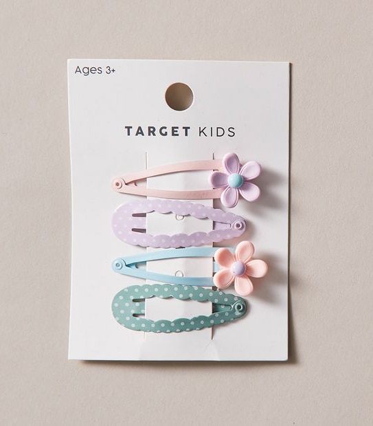 4 Pack Flower Hair Clips