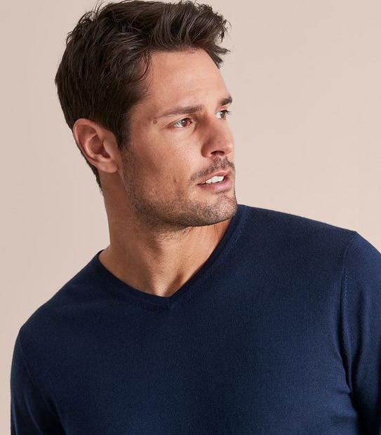 Preview Australian Merino Wool V-Neck Knit Jumper