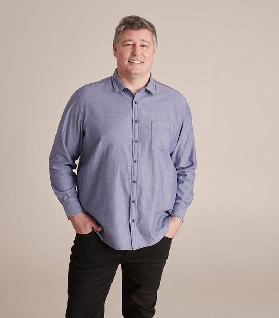 Man Plus Long Sleeve Oxford Shirt Target Australia