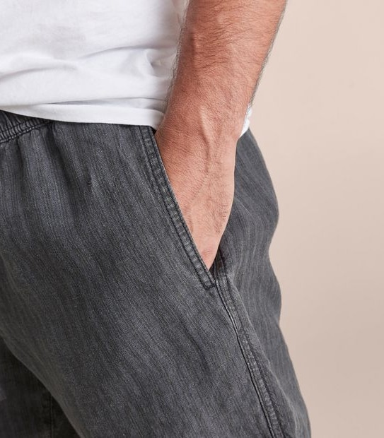 Striped Linen Shorts