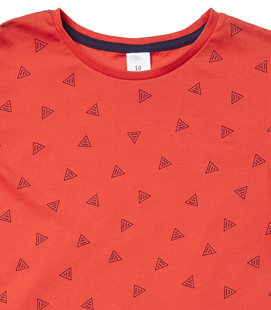 Short Sleeve Triangle Print T-Shirt