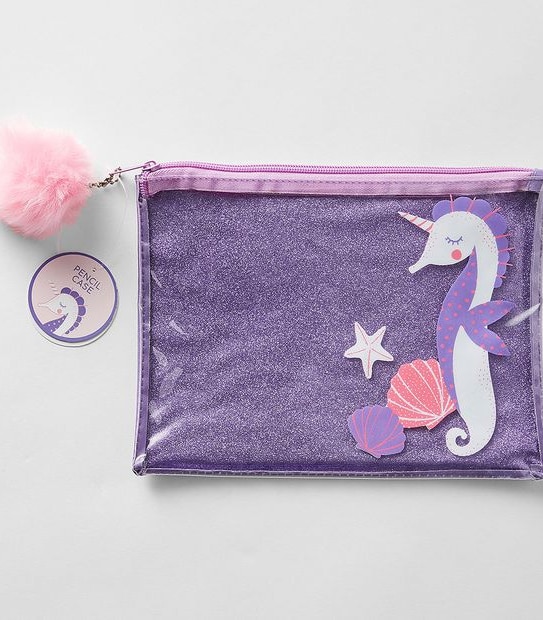 Sea Sensation Pencil Case Wtih Pom Pom
