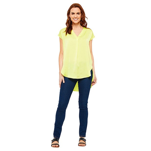VNeck Blouse Sunny Lime Target Australia