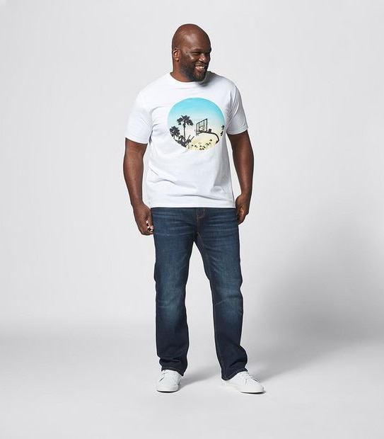 Mr Big Printed T-Shirt -  White Sunset