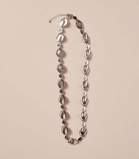 Long Organic Bead Necklace