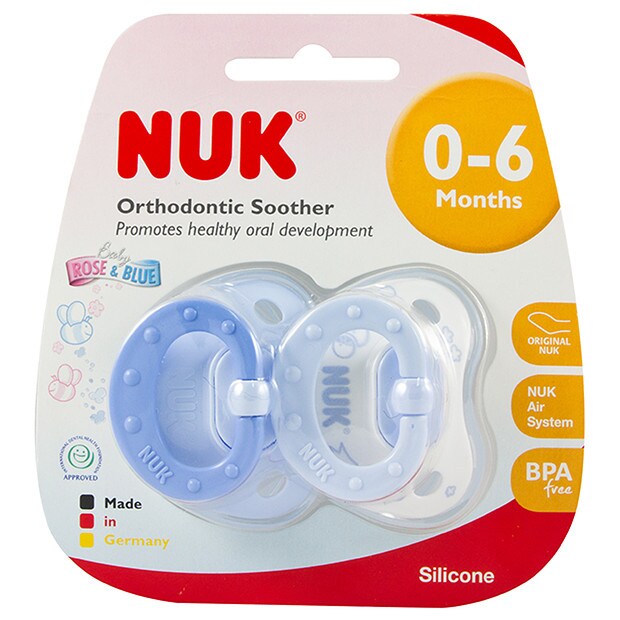 NUK Baby Blue Silicone Soother Duo Pack Target Australia