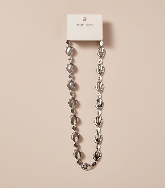 Long Organic Bead Necklace