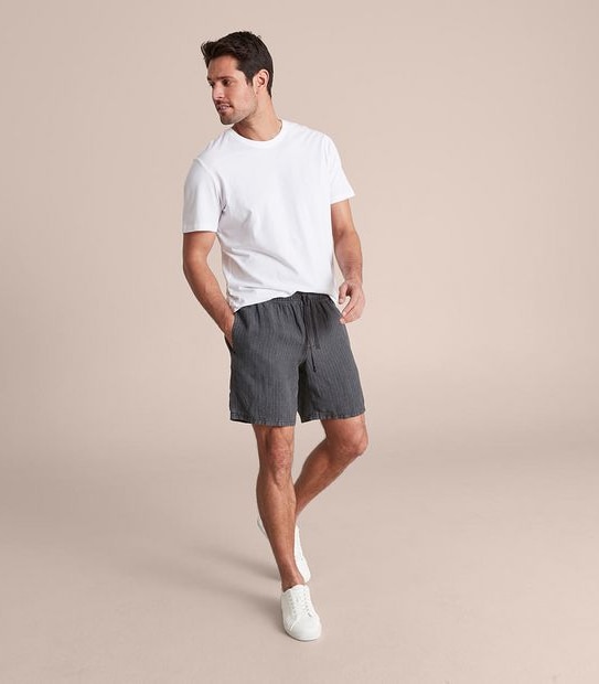 Striped Linen Shorts