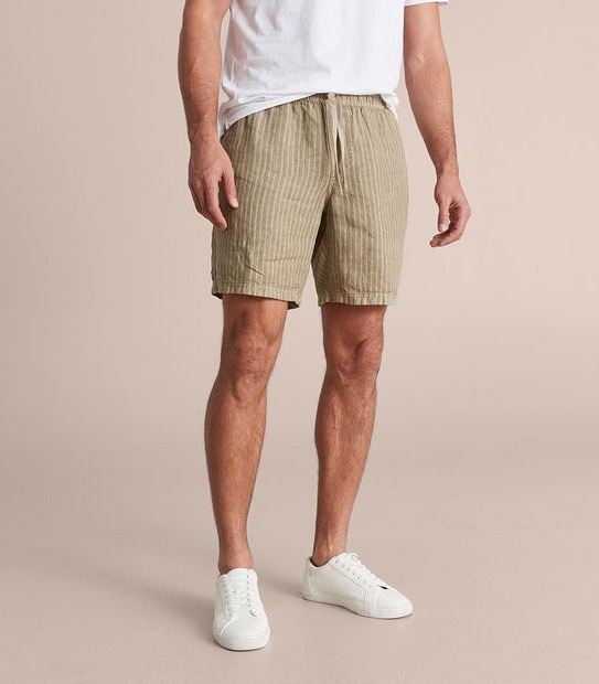 Striped Linen Shorts