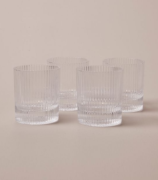 4 Pack Iver Ribbed Tumblers