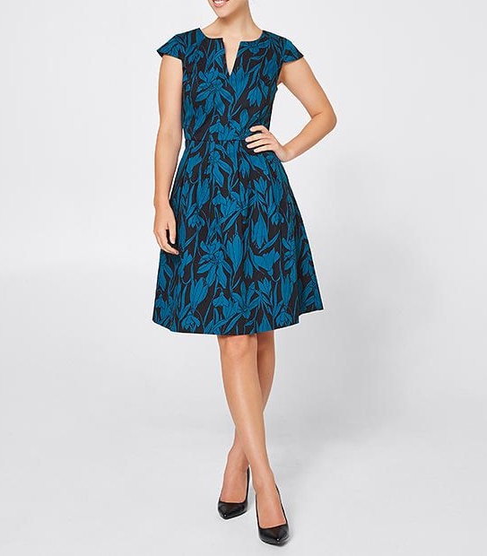 fit and flare dress australia Fit and Flare Dress With Chiffon Draped Sash | Elegant Event Dress Australia main image 1