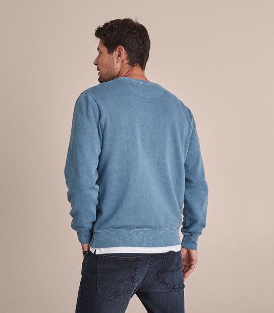 Garment Dyed Fleece Crew Neck Jumper