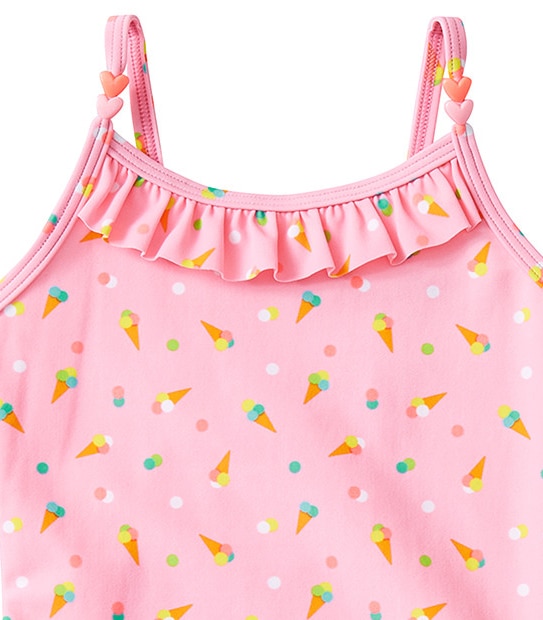 Girls' One Piece Ice Cream Print Bathers