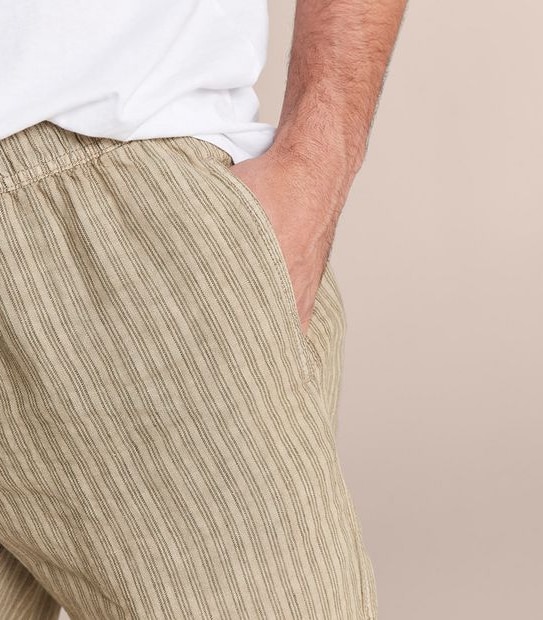 Striped Linen Shorts