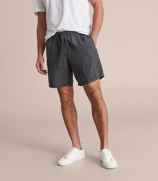 Striped Linen Shorts