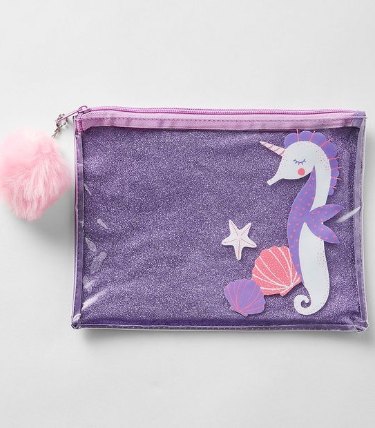 Sea Sensation Pencil Case Wtih Pom Pom