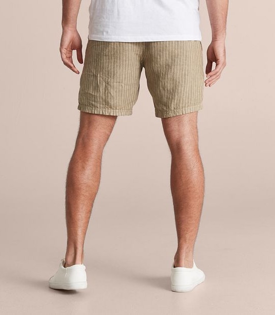 Striped Linen Shorts