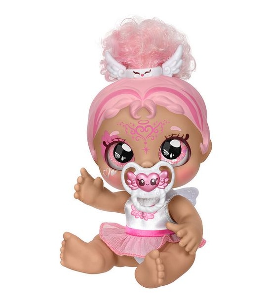 Kindi Kids Dress Up Magic Winnie Wings Angel Baby Sister face paint Reveal Doll