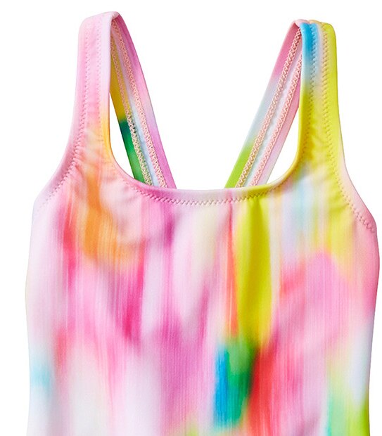 Girls' One Piece Paint Print Bathers