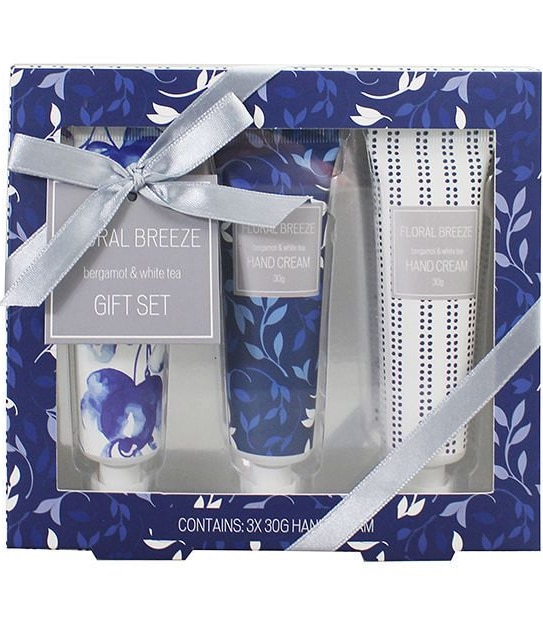 Floral Breeze Bergamot & White Tea Hand Cream Gift Set - 3 x 30g