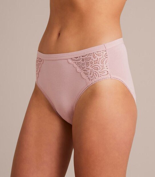 Organic Cotton and Lace High Cut Briefs; Style: LHF27842