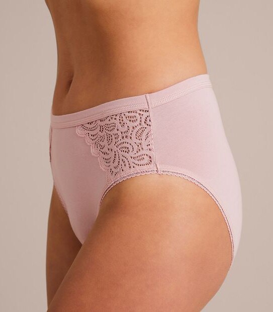 Organic Cotton and Lace High Cut Briefs; Style: LHF27842