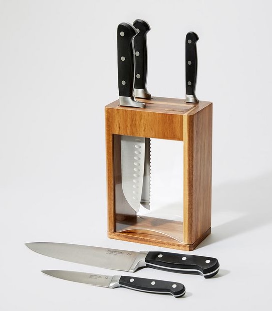 6 Piece German Steel Knife Block Set