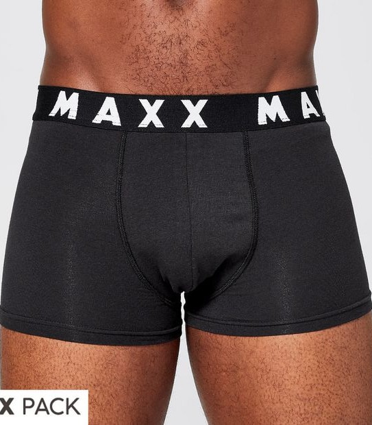 Maxx 3 Pack Hipster Trunks - Black