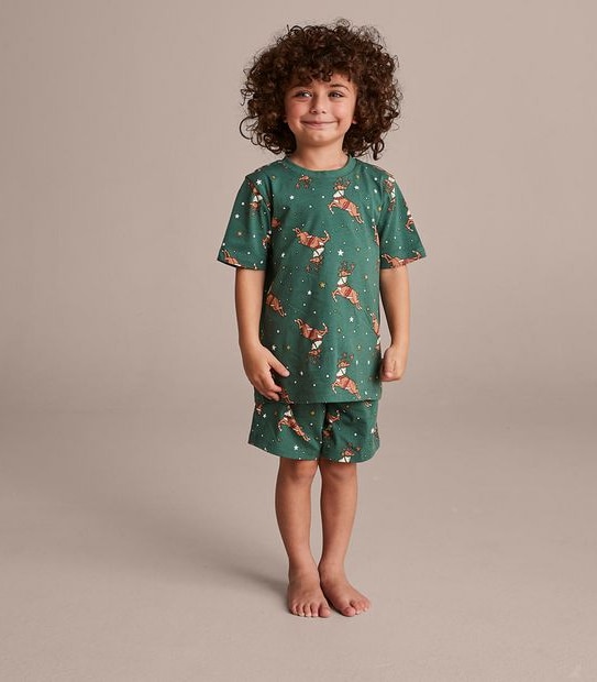 Kids Family Matching Christmas Reindeer Cotton Pyjama Set